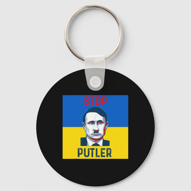 Support Ukraine Stop Putler  Key Ring (Front)