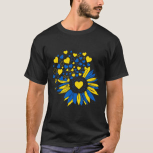 Support Ukraine Sunflower Ukrainian Flag Heart Men T-Shirt