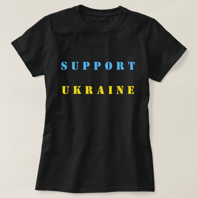 Support Ukraine T-Shirt Flag Of Ukraine Freedom (Design Front)