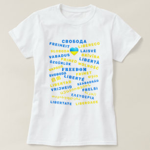 Support Ukraine T-Shirt Freedom International Text