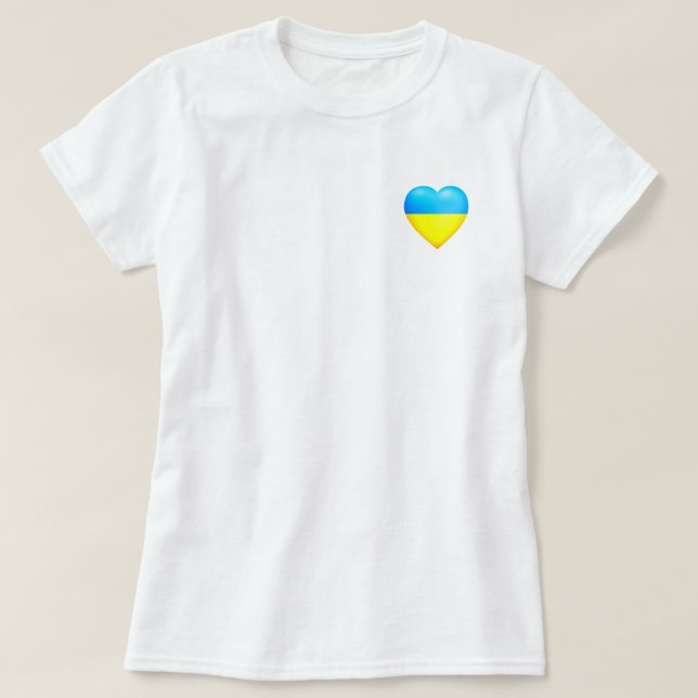 Support Ukraine T-Shirt - Peace - Flag Of Ukraine (Design Front)
