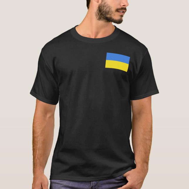 Support Ukraine T-Shirt Ukrainian Flag (Front)