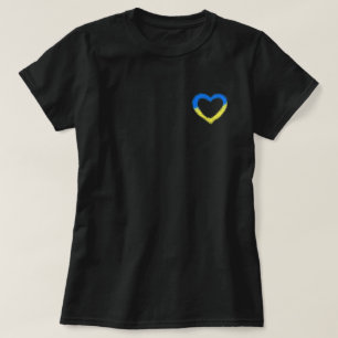 Support Ukraine T-Shirt Ukrainian Flag Heart