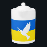 Support Ukraine Teapot Peace Dove - Freedom<br><div class="desc">Support Ukraine Teapots - Dove of Peace - Freedom - Peace Support - Solidarity - Ukrainian Flag - Strong Together - Freedom Victory ! Let's make the world a better place - everybody together ! A better world begins - depends - needs YOU too ! You can transfer to 1000...</div>