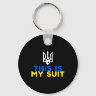Support Ukraine This Is My Suit Ukrainian Flag  Key Ring