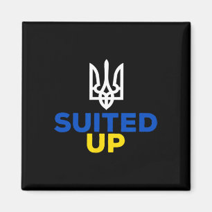 Support Ukraine This Is My Suit Ukrainian Flag Sui Magnet