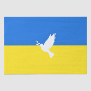 Support Ukraine Tissue Paper Peace Dove Flag