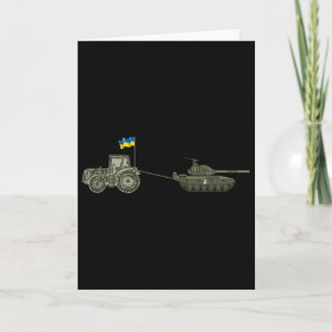 Support Ukraine Tractor Pulling A Russian  Card
