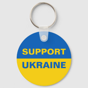 Support Ukraine Ukrainian Flag Key Ring