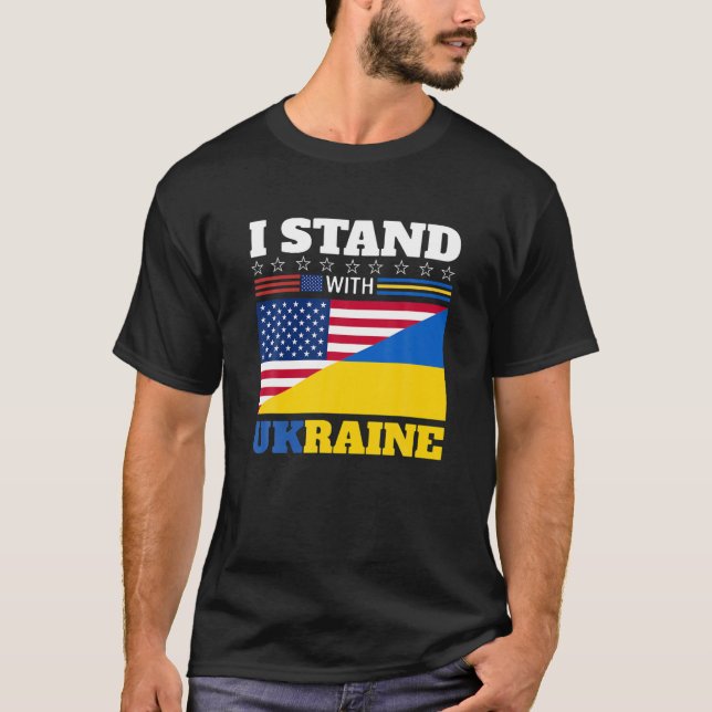 Support Ukraine Ukrayina Ukrainian Cute Graphic De T-Shirt (Front)