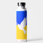 Support Ukraine Water Bottle Peace Dove<br><div class="desc">Support Ukraine Water Bottles - Peace Dove - Ukrainian Flag - Freedom Support - Solidarity - Strong Together - Freedom Victory ! Let's make the world a better place - everybody together ! A better world begins - depends - needs YOU too ! You can transfer to 1000 Zazzle products....</div>