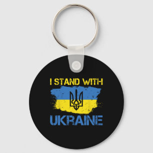 Support Ukraine With This Ukraine Flag I Stand Wit Key Ring