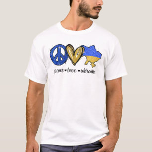 Support Ukrainians Flag Peace Love Ukraine Ukraini T-Shirt