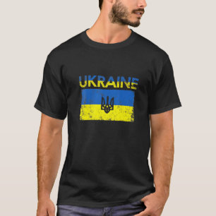 Support Ukrainians Flag Vintage Ukraine Ukrainian T-Shirt