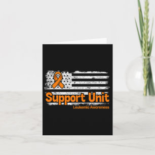 Support Unit Flag Blood Cancer Leukaemia Awareness Card