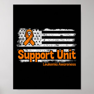 Support Unit Flag Blood Cancer Leukaemia Awareness Poster