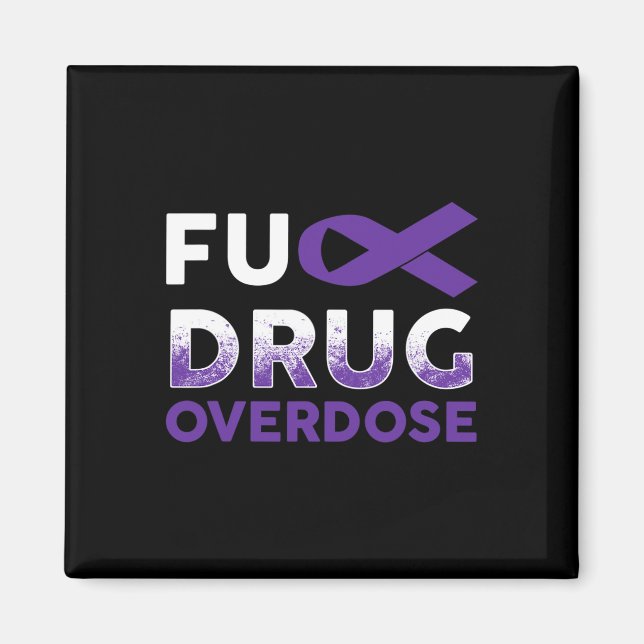 Support Warrior Survivor Gifts- Drug Overdose Awar Magnet (Front)