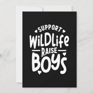 Support Wildlife Raise Boys Mother's Day Gift Invitation