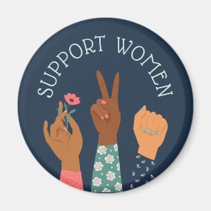 "Support Women" Feminist Magnet