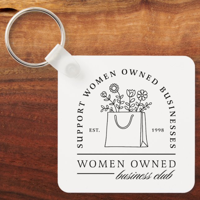 Support women owned businesses key ring (Front)