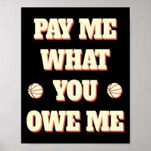 Support Women's Sketll Pay Me What You Owe Me  Poster