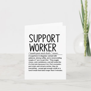 Support worker card