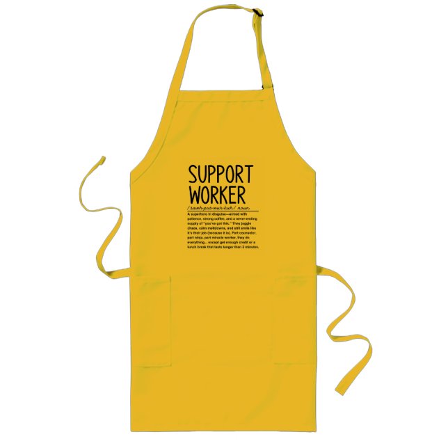 Support worker long apron (Front)
