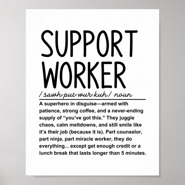 Support worker poster (Front)