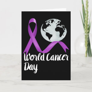 Support World Cancer Day Lavender Graphic Kids And Card