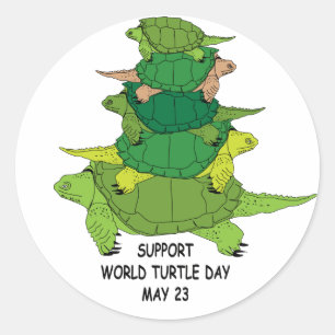 Support World Turtle Day Sticker
