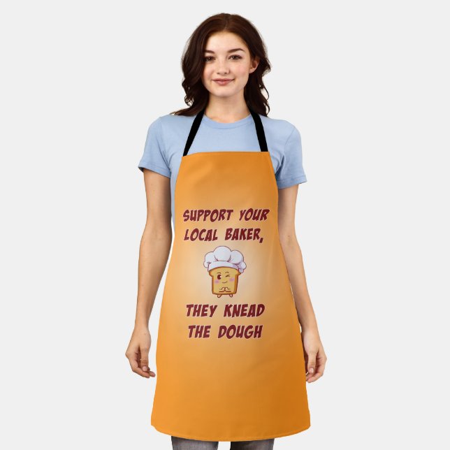 Support your baker they knead the dough apron (Worn)