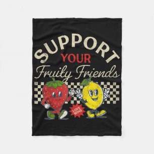 Support Your Fruity Friends Gay Pride Month Lgbtq Fleece Blanket