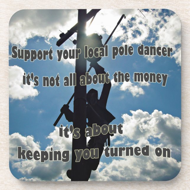 Support your Lineman Coaster (Front)