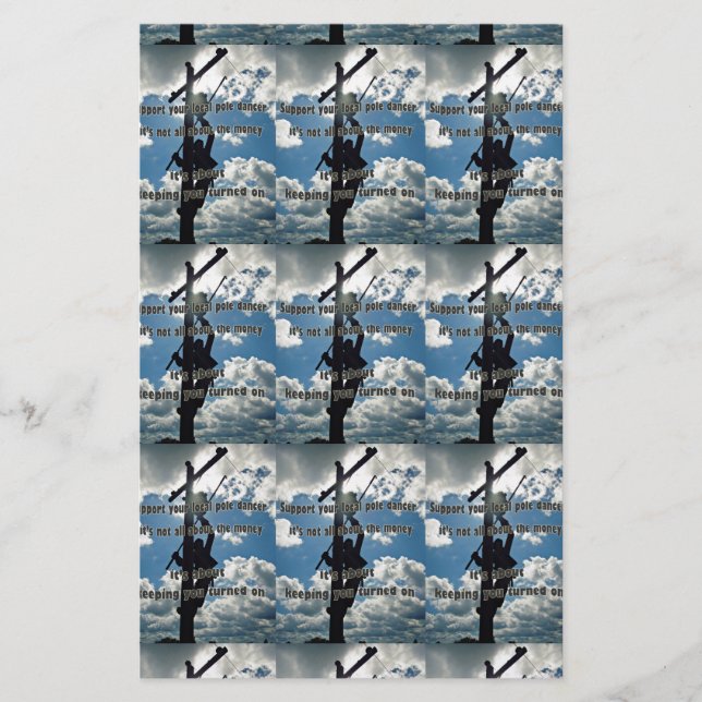 Support your Lineman Stationery (Front)