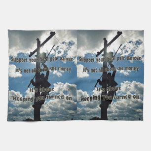 Support your Lineman Tea Towel