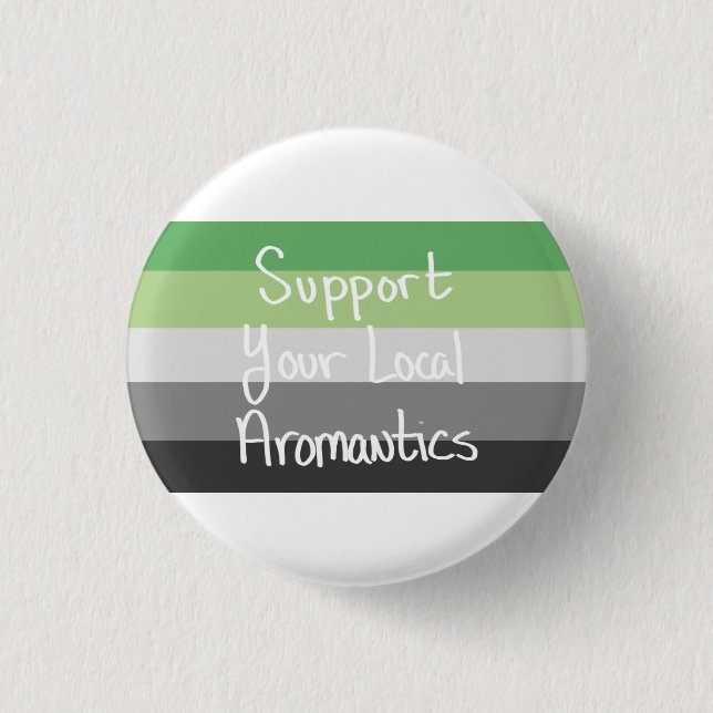 Support Your Local Aromantics Button (Front)
