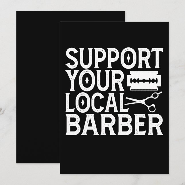 Support Your Local Barber 2024 Invitation (Front/Back)