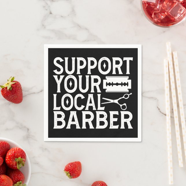Support Your Local Barber 2024 Napkin (Insitu)