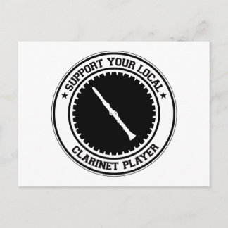 Support Your Local Clarinet Player Postcard