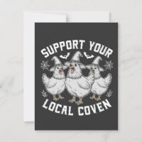Support Your Local Coven Rooster Halloween Spooky