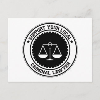 Support Your Local Criminal Lawyer Postcard