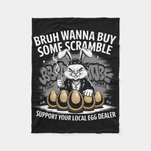 Support Your Local Egg Dealer Funny Easter Bunny E Fleece Blanket