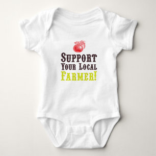 Support Your Local Farmer Baby Bodysuit