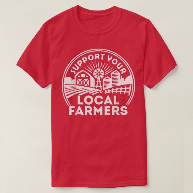 Support Your Local Farmers Crewneck, farm local ,  T-Shirt (Design Front)