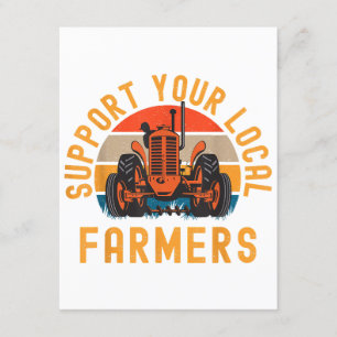 Support Your Local Farmers, Farm And Ranch Life Tr Enclosure Card