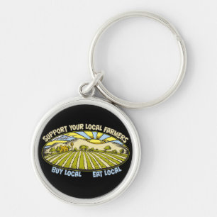 Support Your Local Farmers Key Ring