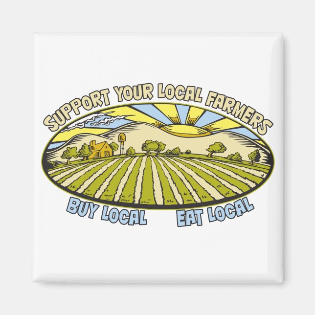 Support Your Local Farmers Magnet (Front)
