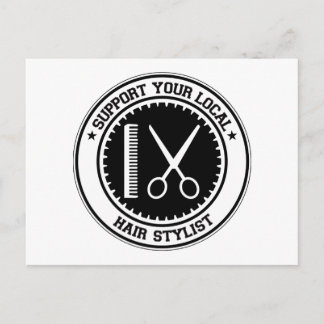 Support Your Local Hair Stylist Postcard