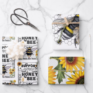 Support Your Local HoneyBee - Wrapping Paper