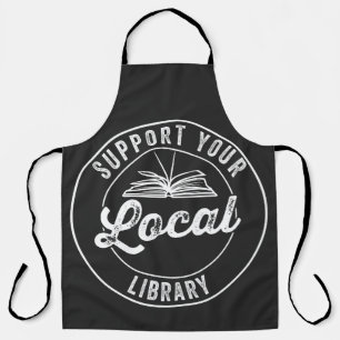 support your local library apron